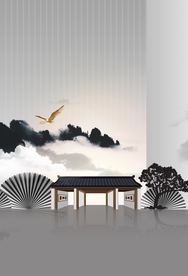 地产复古活动宣传背景海报素材