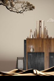 地产复古活动宣传背景海报素材