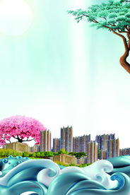 地产复古活动宣传背景海报素材