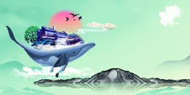 地产复古活动宣传背景海报素材