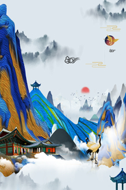 地产复古活动宣传背景海报素材