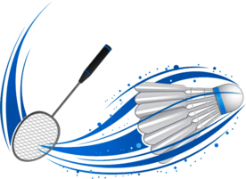 羽毛球运动合成背景素材