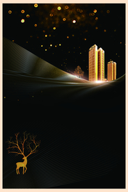 地产活动复古背景海报素材