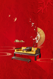 地产活动复古背景海报素材