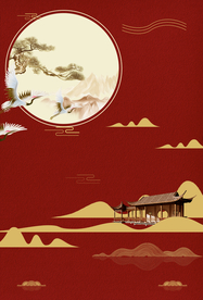 地产活动复古背景海报素材