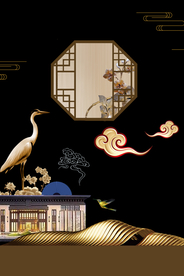 地产活动复古背景海报素材