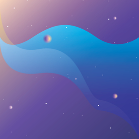 宇宙星空宇航员飞船插画图片