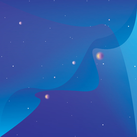 宇宙星空宇航员飞船插画图片