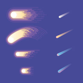 宇宙星空宇航员飞船插画图片