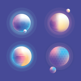 宇宙星空宇航员飞船插画图片