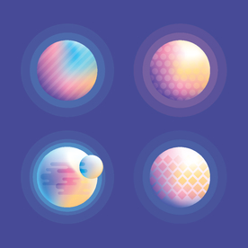 宇宙星空宇航员飞船插画图片