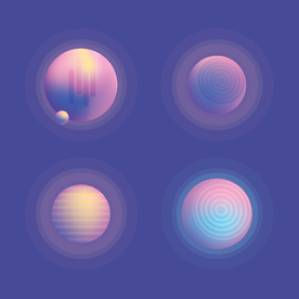 宇宙星空宇航员飞船插画图片