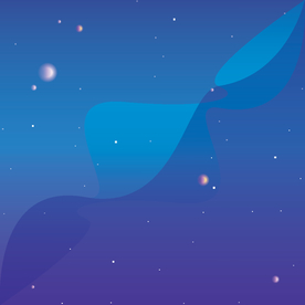 宇宙星空宇航员飞船插画图片