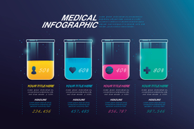 多彩烧杯 医学信息图表 头像