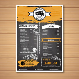 西餐厅菜单模板