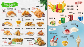 汉堡店灯箱菜单