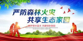 森林防火社会公益宣传海报