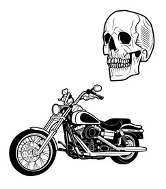摩托车人头骨