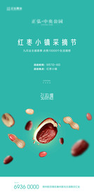 采摘海报花生红枣