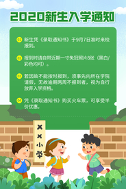 新生入学指南宣传海报