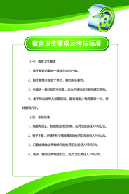 宿舍卫生考核标准标语海报素材