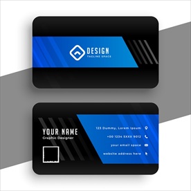 黑蓝色名片