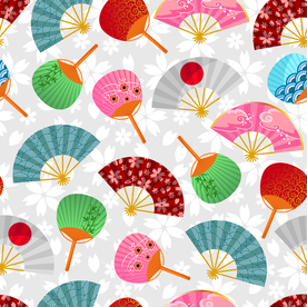 扇子装饰底纹