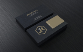 黑色卡片名片样机一键置换效果图