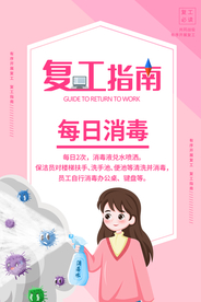 复工指南社会海报公益素材
