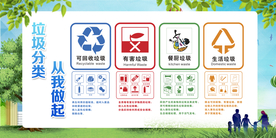 垃圾分类社会公益海报素材