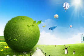 环保自然城市建设公益素材