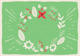 树叶花朵矢量素材