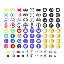 社交媒体UI图标