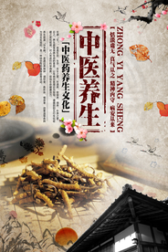 中医养生传统文化海报素材