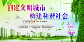 文明城市建设社会公益宣传海报