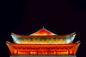 鼓楼夜景鼓楼东侧