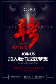 招聘海报  校招海报