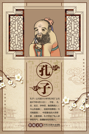 孔子文化社会公益宣传海报素材