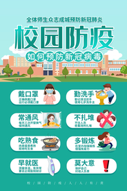 校园防疫教育公益宣传海报素材