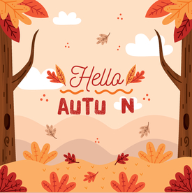 秋天绘画树叶素材