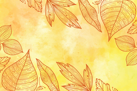 秋天绘画树叶素材