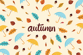 秋天绘画树叶素材