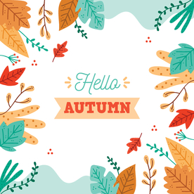 秋天绘画树叶素材