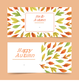 秋天绘画树叶素材