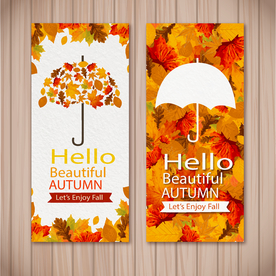 秋天绘画树叶素材