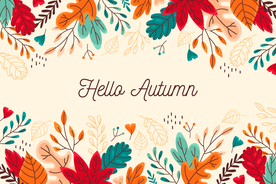 秋天绘画树叶素材