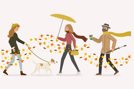 秋天绘画树叶素材