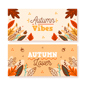 秋天绘画树叶素材