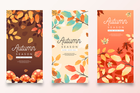 秋天绘画树叶素材