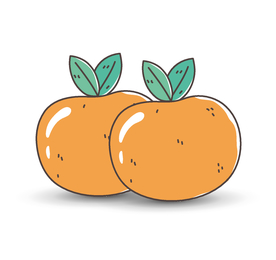 手绘橙子